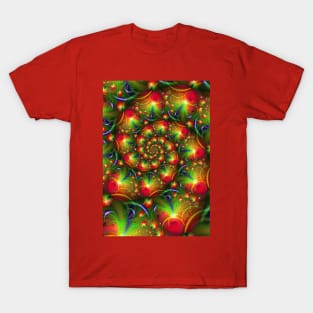 Christmas Abstract Spiral T-Shirt